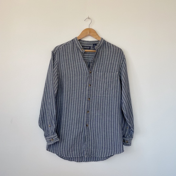 Vintage Land’s End Striped Shirt - Picture 1 of 4